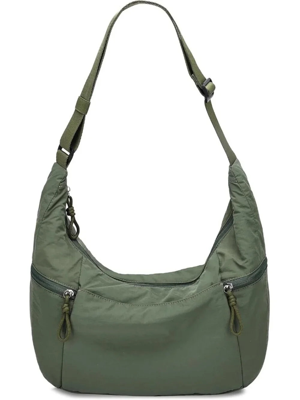 Crossbody Crescent Bag for Women, Casual Lightweight Nylon Large Slouchy Hobo Ba